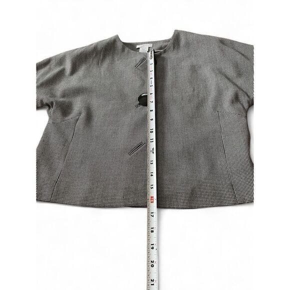 Worthington Stretch Gray Blazer Houndstooth Jacket Womens Sz S Vintage - Picture 4 of 9